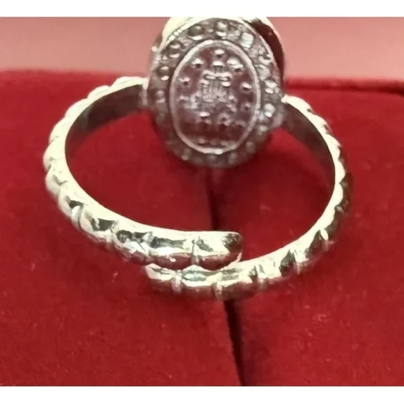 Sterling Silver 925 Ring Religious Miraculous Medal Made In Italy Adjustable NEW - Picture 7 of 10
